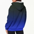 thumbnail image 4 of BLTIBY Women's Zip Up Sweatshirt Jacket Hooded Fall Gradient Printed Drawstring Lightweight Outwear Comfortable Casual Coat with Pockets Black S, 4 of 6