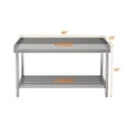 thumbnail image 2 of Ourlova Stainless Steel Table with Backsplash 24 x 48 Inches Heavy Duty Table for Kitchen Commercial Stainless Steel Prep Table with Adjustable Undershelf for Restaurant Home and Hotel, 2 of 7