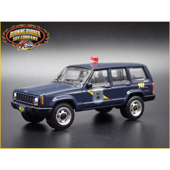 Open Box JEEP CHEROKEE XJ SPORT 4 DOOR MICHIGAN STATE POLICE 1:64 SCALE DIECAST MODEL CAR