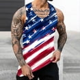 thumbnail image 2 of FUZHIQ 250th Anniversary Casual Shirt American USA Full Printed Flag Tank Top for Men 4th of July Sleeveless Shirt,S, 2 of 4
