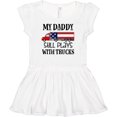 thumbnail image 3 of Inktastic Daddy Plays With Trucks Girls Baby Dress, 3 of 5