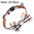 thumbnail image 2 of Collar de perro con pajarita y juego de correa: lindo collar de capucha de perro a cuadros clásico ajustable con campanas, 2 of 5