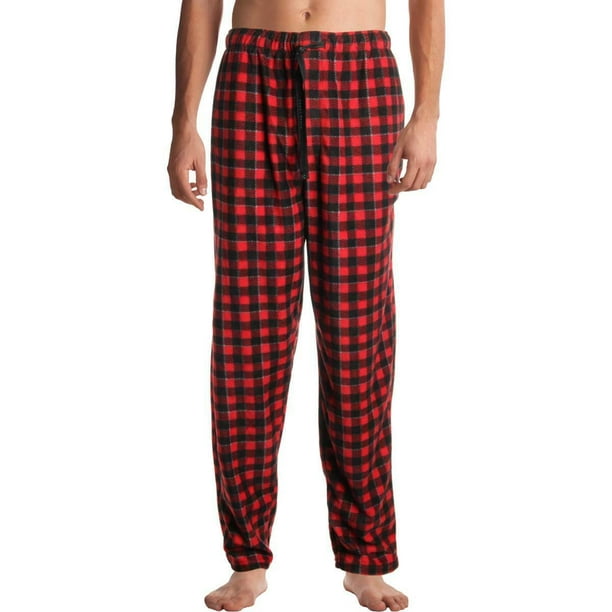 Perry Ellis - Perry Ellis Men's Pajamas Lounge Fleece Plaid Pants ...