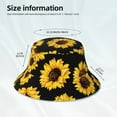 thumbnail image 4 of Vsdgher Sunflower 6 Print Bucket Hat for Men&Women Bucket Hat Reversible Summer Double-Side-Wear Travel Gardening, Beach, Camping, Hiking, Fishing Cap, 4 of 5