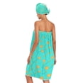 thumbnail image 2 of 3-Piece Bathroom Towel Set with Bath Towel, Quick-Dry Hair Cap and Hair Turban for Bath Yoga Beach Cute Small Flowers, 2 of 6