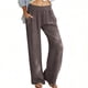 thumbnail image 1 of TaTaai Women's Solid Color High Waisted Loose Wide Leg Pants With Elastic Waistband And Pocket Casual Pants Gift, 1 of 8