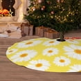 thumbnail image 6 of Rateoe Daisies Flowers Print Christmas Tree Skirt 48" for Xmas Holiday New Year Party Circle Tree Mat Ornaments Decoration, 6 of 7