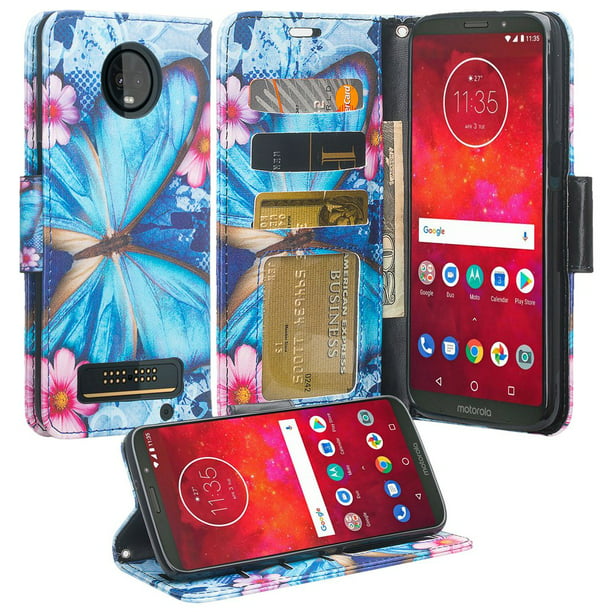 Protective Wallet Case for Motorola Moto Z3 Play Case
