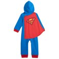 thumbnail image 3 of DC Comics Justice League Batman Toddler Boys Fleece Zip Up Pajama Coverall and Cape Batman Black 4T, 3 of 3