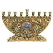 Judaica Kingdom MG-MEN4 Menorah Semiprecious African Turquoise
