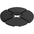 thumbnail image 1 of FDW Base de Parasol Déporté en Forme d'Éventail Remplie d'Eau Ou de Sable avec Support Verrouillable, Noir, 1 of 7