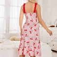 thumbnail image 4 of HomeGardon Nightgowns for Women,Summer Dresses Casual Homewear Sleeveless Round-Neck Long Dress Printing Sleepwear Sleepshirt,S-XL, 4 of 7