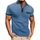 thumbnail image 1 of pstuiky camisetas de manga corta para hombre, Camisa informal de moda para hombre, color liso, con solapa, mangas, cuello redondo, botones y bolsillo camisas casuales para hombre l, 1 of 6