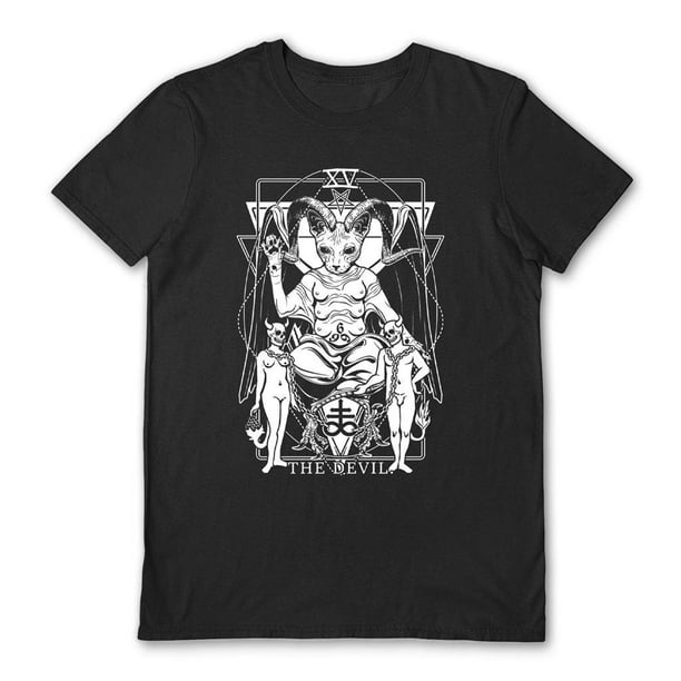 Von Kowen - Camiseta Devil Tarot para Adultos Unisex (Negro)