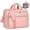 Pink, variant on RAINSMORE Laptop Bag 17.3 Inch Laptop Briefcase for Women Men Waterproof Shoulder Messenger Bag Large Computer Bag for Business Office Work College,Black