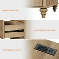 thumbnail image 6 of Set of 2 Oak End Tables with Drawers, Mid Century Modern Wooden Nightstands, 6 of 6