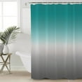 thumbnail image 4 of Shower Curtain, Ombre Turquoise and Grey Waterproof Shower Curtain Set with Hooks for Bathroom Showers,Stalls and Bathtubs,36x72In Abstrat Art, 4 of 7