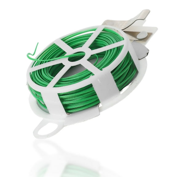 HONMEET Multi-Functional Garden Ties, Green Plastic Coated Flexible Plant Support for Vegetables, Flowers, Trees, and Vines