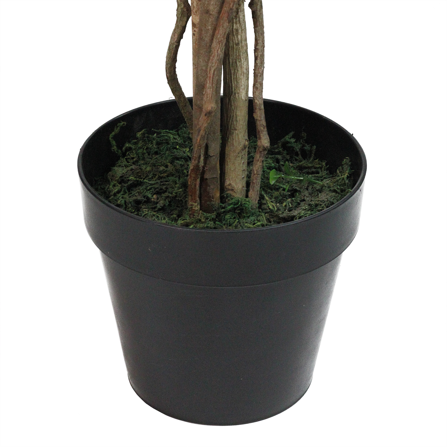 48" Potted Artificial Two Tone Green Double Ball-Shaped Boxwood Topiary Garden Decoration