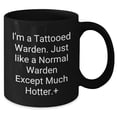 thumbnail image 2 of Warden Black Coffee Mug - A Funny Gift for Any Warden on Birthday - Gifts from Friends to Warden, 2 of 5