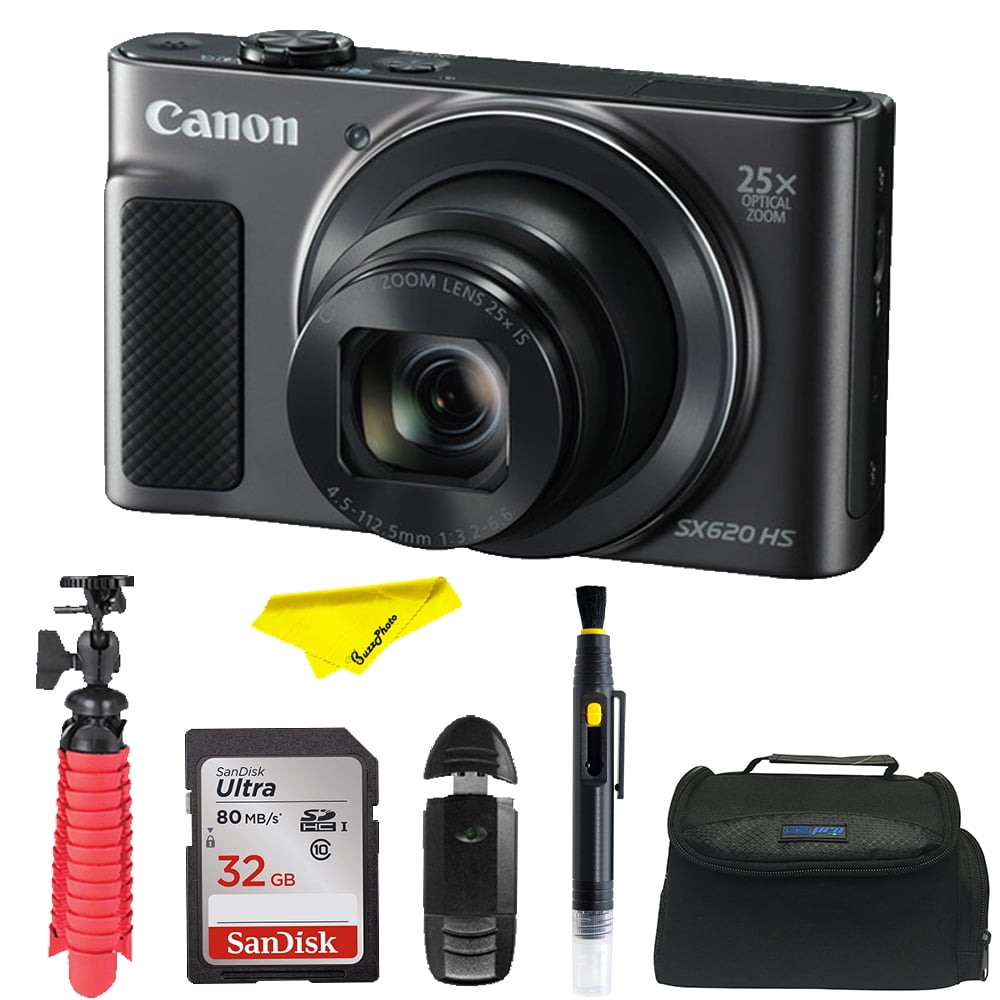 Canon SX620 HS Digital Camera (Black) with 32 GB card - Walmart.com