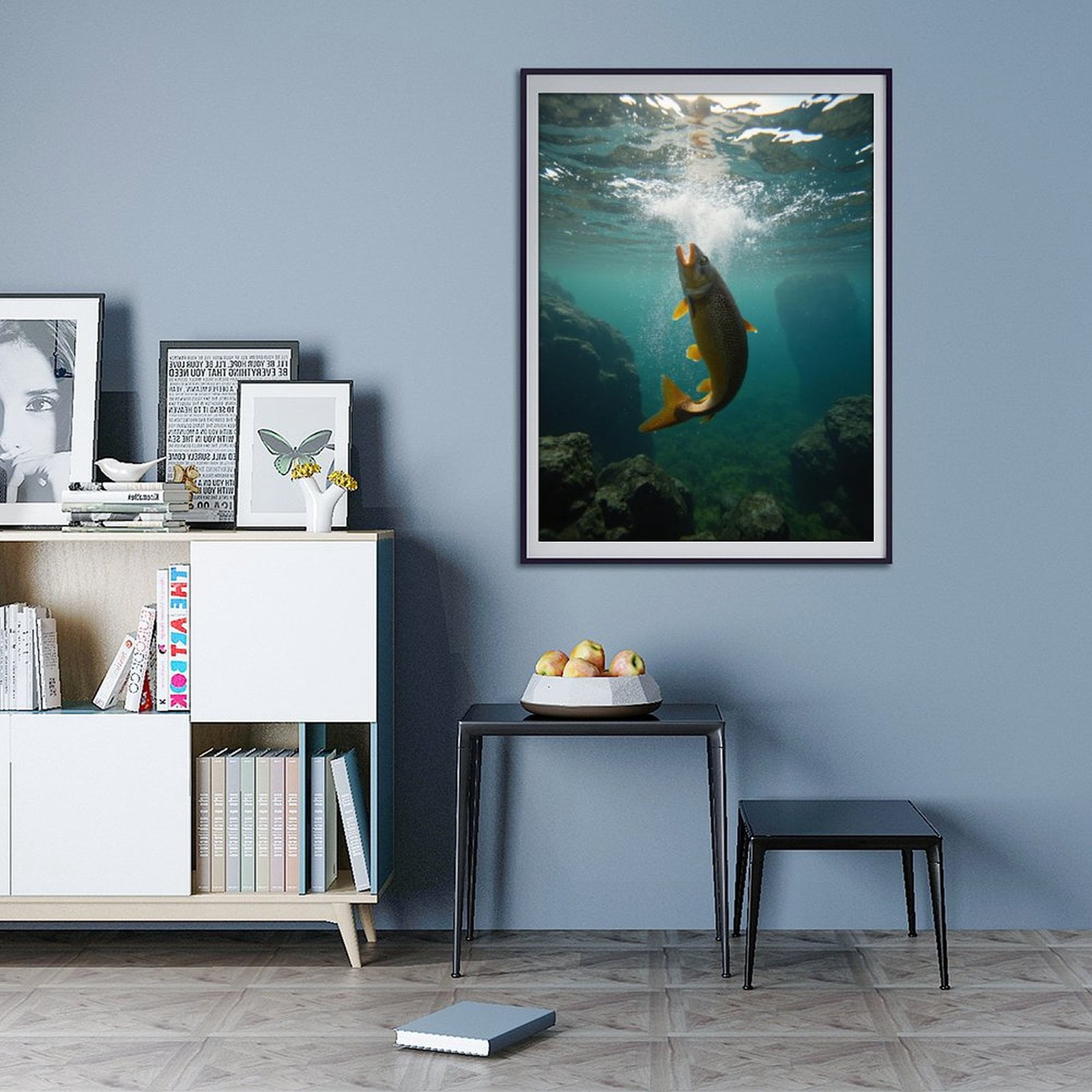 Diamond Art Kits for Adults - 5d Fish Underwater Bubbles Rocks Diamond Painting for Adults, Diamond Art for Adults Beginners, Diamond Painting Kits for Adults for Home Wall Decor