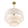 thumbnail image 3 of 57484-01-Livex Lighting-Gladstone - 4 Light Pendant In Mid-Century Modern Style-22.5 Inches Tall and 23 Inches Wide-Antique Brass Finish, 3 of 13