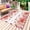 Red, variant on Green Leaf Outdoor Rug 4x6 Ft - Reversible Patio Rug Outdoor Camping Rugs, Country Blue Purple Botanical Plant Fruits Washable Indoor Outdoor Area Rugs, Non-Slip Outdoor Carpet Runner for Deck/Porch