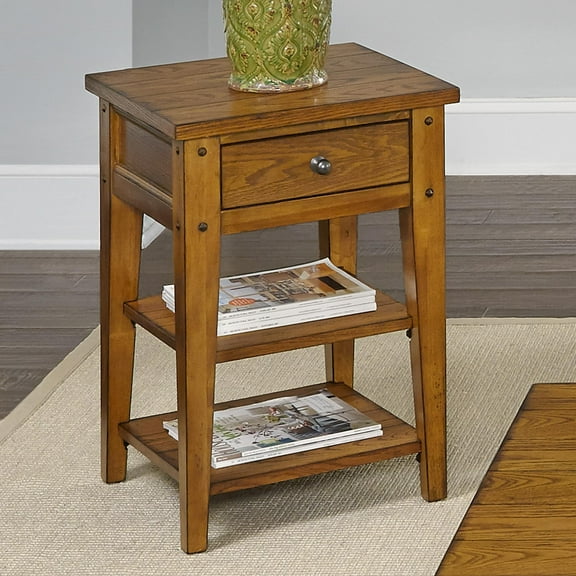 Lake House Medium Brown Chair Side Table