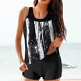 thumbnail image 2 of Modesto Trajes de Baño para las Mujeres Multicolor Gradiente Impresión de Espalda Recorte, Pantalones Cortos de Cintura Alta Y Sling Top para la Playa, la Piscina Y las Vacaciones, 2 of 6