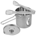 thumbnail image 3 of 1 set of Stainless Steel Fryer Kit Frying Pot Deep Frying Pot Kitchen Handheld Food Tong, 3 of 8