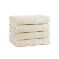 Host & Home Cotton Bath Towels (4 Pack) - 27x54 in., Soft & Absorbent - Ivory