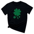 thumbnail image 4 of Besolor T-Shirts de la Saint-Patrick pour Femmes Été Col Rond Manches Courtes Tuniques Tops Décontractés Blouse Graphique Ample, 4 of 6