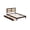 Espresso-b, variant on Aukfa Solid Wood Full Size Bed Frame with Natural Rattan Headboard, Walnut