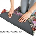 thumbnail image 3 of Pioneer Flower Floral Print Pattern Hot Yoga Mat Towel Non Slip for Hot Yoga - Quick-Drying Yoga Mat Cover with 4 Corner Pockets with Travel Bag - Hot Yoga Towel Non Slip 70"x26", 3 of 6