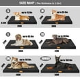 thumbnail image 6 of Exclusivo Mezcla Checkered Orthopedic Pet Bed for Medium Dogs 36"X24", Waterproof Removable Washable Cover, Black, 6 of 7