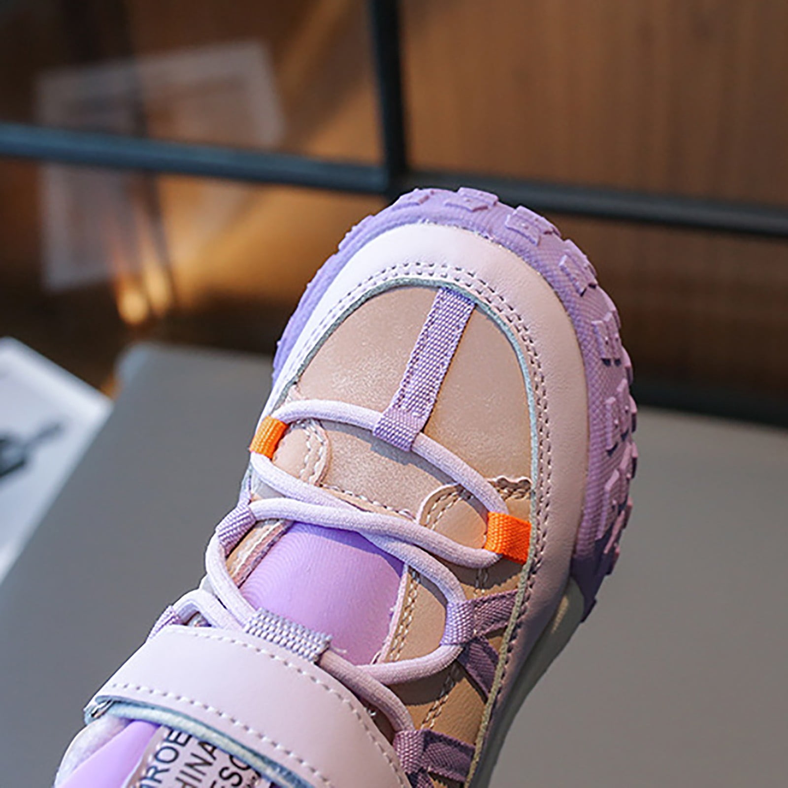 YDFCWXW Kids Hiking Boots Waterproof Girls Hiking Boots Durable TPR Traction Outsole Girls Hiking Shoes Anti-Skid Athletic Hook and Loop Closure Kids Hiking Shoes for Outdoor (Purple, 2)