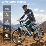 Electric Bike for Adults, 26'' Up to 50 Miles 22MPH Electric Mountain Bike with 48V Removable Battery UL2849 (Blue)