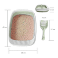 thumbnail image 4 of Arenero Grande para Gato + Pala Belug, Verde con Blanco, 4 of 5