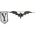 thumbnail image 2 of Northlight 7'  Metal Gray and Black SPOOKY Halloween Bat Banner, 2 of 3