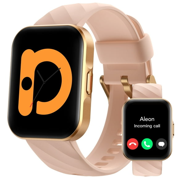 Parsonver Smartwatch 48mm, Compatible avec Android et iPhone, Répondre/passer des Appels, Moniteur de Fréquence Cardiaque Sommeil Oxygène Sanguin, Étanche IP68 (Or Rose)