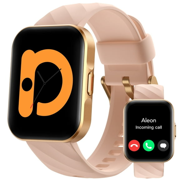 Parsonver 48mm Smartwatch, Compatible avec Android et iPhone, Répondre / Faire des Appels, Moniteur d'Oxygène du Sang de Sommeil de Fréquence Cardiaque, IP68 Imperméable à l'Eau (Or Rose)