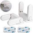thumbnail image 1 of Door Handle Locks, 2 Pcs, White, Door Lock Anti Tampering With 2 Reusable Adhesives, Child Door Lock, 1 of 5