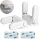 thumbnail image 1 of Door Handle Locks, 2 Pcs, White, Door Lock Anti Tampering With 2 Reusable Adhesives, Child Door Lock, 1 of 5