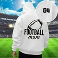 thumbnail image 2 of Mens Hoodies Casual Football Game Theme Print Loose Pullover Long Sleeve Hooded Sweatshirt Comfortable Warm Fall Winter Daily Wear Sweatshirts for Men White M, 2 of 5