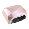 AGPtEK Diamond Shaped Curing Nail Dryer 24W CCFL & LED UV Nail Lamp, with Fixed Timer 20s, 40s, 60s (Pink)