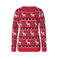 thumbnail image 4 of JYYYBF Family Matching Christmas Sweater Long Sleeve Crew Neck Cartoon Elk Pullover Knitwear for Holiday Party Jumper Top, 4 of 6