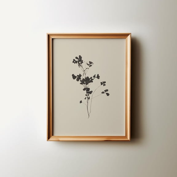 Minimalist Botanical Wall Art, Vintage Neutral Floral Sketch, Cottage Core Decor Fine Art, Print And Shipped Wall Art Poster Decor, Unframed Poster Size 8x12 F03.1.14l1132