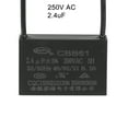 thumbnail image 5 of Uxcell 2.4uF 250V AC 2 Wires CBB61 Ceiling Fan Capacitors 3 Pack, 5 of 6