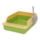 thumbnail image 3 of Bandeja de arena para mascotas con parte superior abierta, inodoro, fácil de limpiar, a prueba de salpicaduras, inodoro profundo Verde amarillo, 3 of 9
